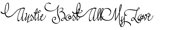 Austie Bost All My Love font
