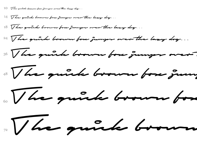 Autograf font waterfall
