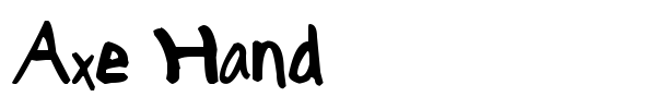 Axe Hand font