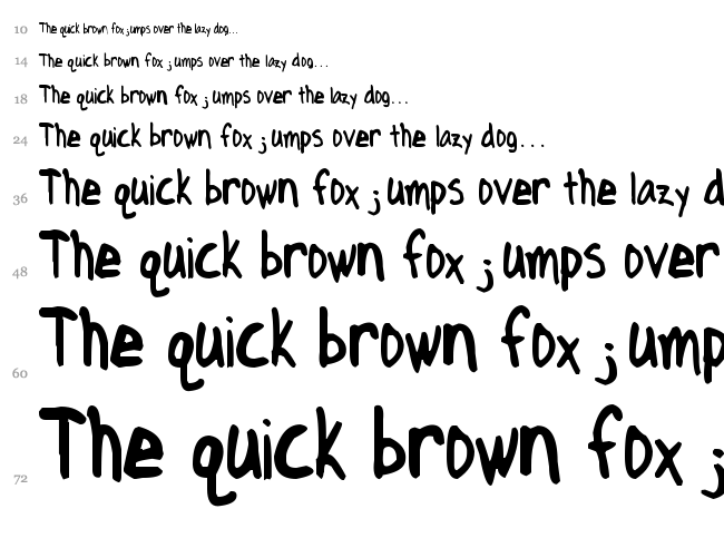 Axe Hand font waterfall