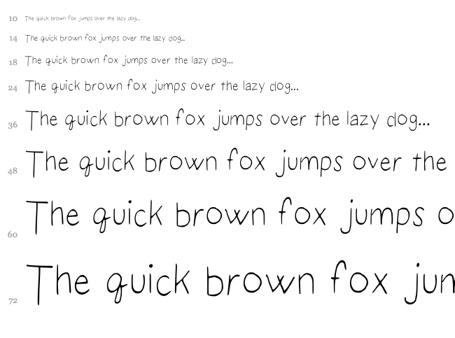 Axiom font waterfall
