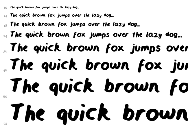 Azaura font waterfall