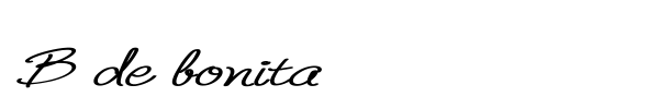 B de bonita font