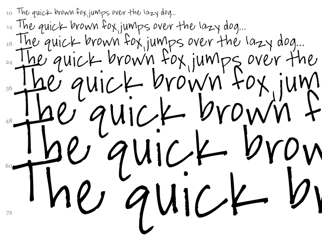 B-McE font waterfall