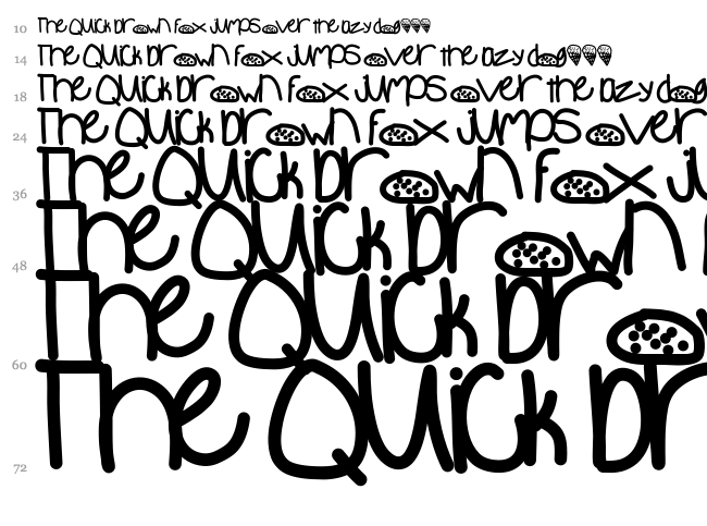 Babe font waterfall