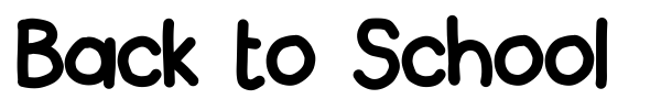Back to School font