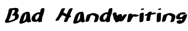 Bad Handwriting font