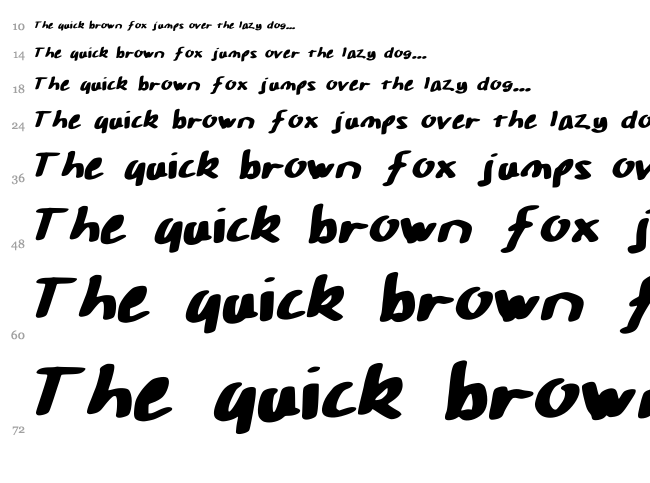 Bad Handwriting font waterfall