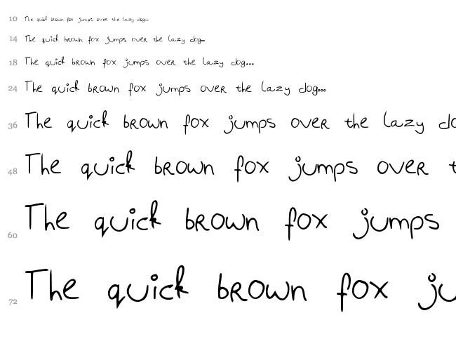 Bad handwriting font waterfall