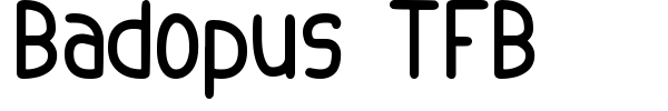 Badopus TFB font
