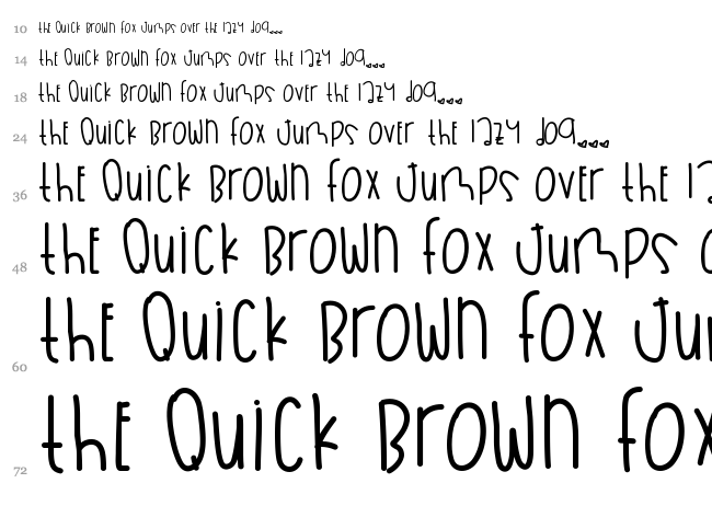 Bananas In Pajamas font waterfall