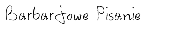 Barbarjowe Pisanie font