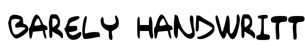 Barely Handwritten font