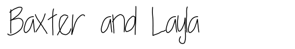 Baxter and Layla font
