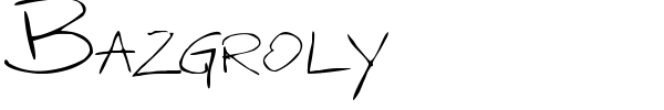Bazgroly font preview