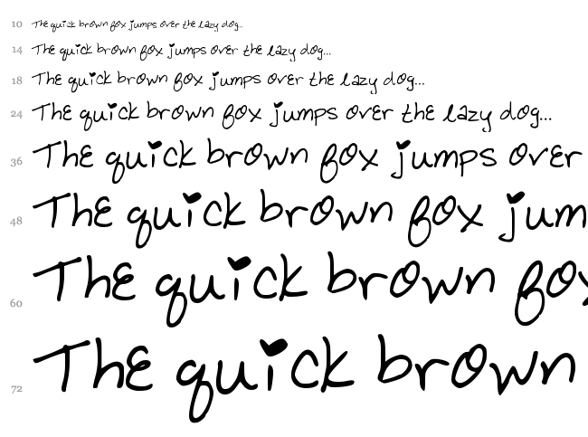 BBY Cakes! font waterfall