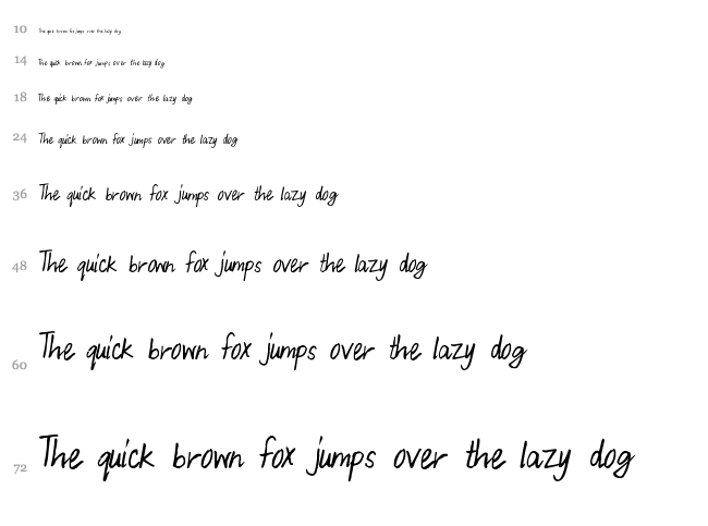 Beautiful Thangs font waterfall