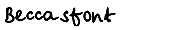 Beccasfont font preview