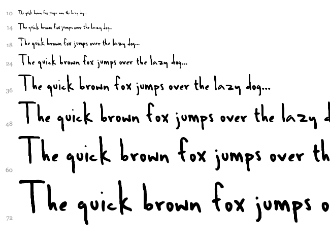 Ben Brown font waterfall