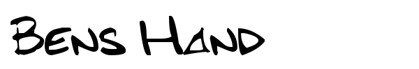 Bens Hand font