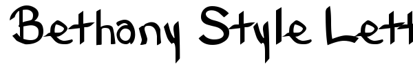 Bethany Style Letters font