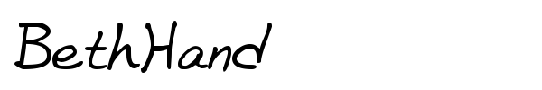 BethHand font
