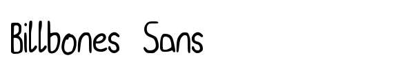 Billbones Sans font