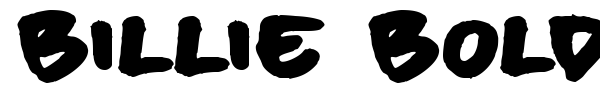 Billie BoldHand font preview