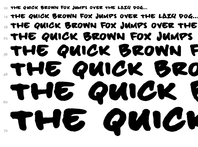 Billie BoldHand font waterfall