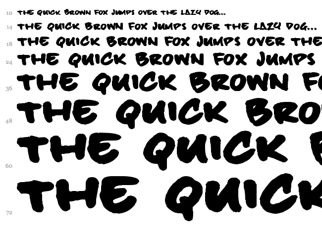 Billie BoldHand font waterfall