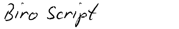 Biro Script font