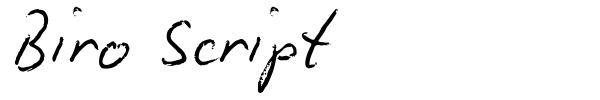 Biro Script font preview