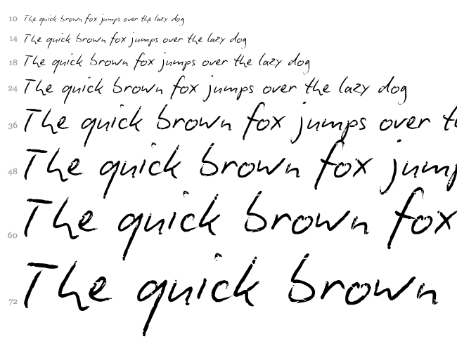 Biro Script font waterfall