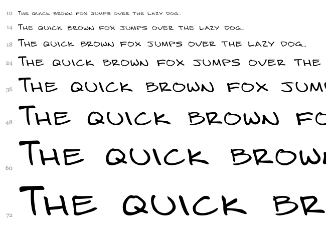 Bizzack font waterfall