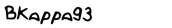 BKappa93 font
