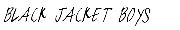 Black Jacket Boys font