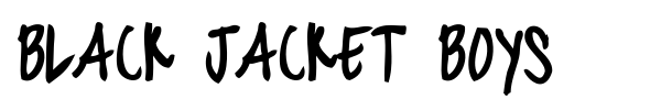 Black Jacket Boys font preview