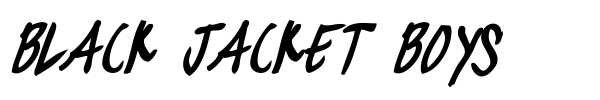 Black Jacket Boys font preview
