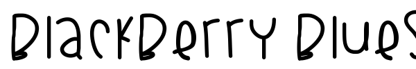 Blackberry Blues Thick font