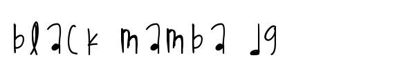 Black Mamba Dg font