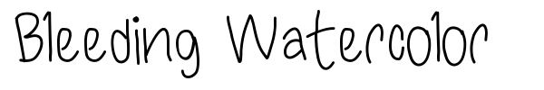 Bleeding Watercolor font