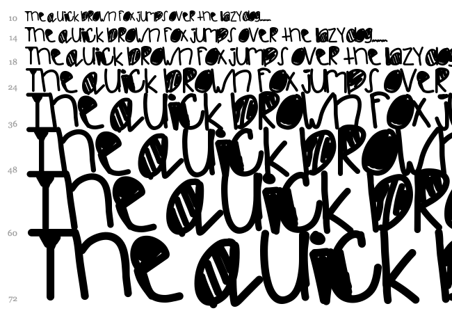 Bliss font waterfall