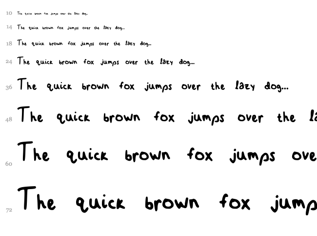 Bmerva font waterfall