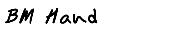 BM Hand font