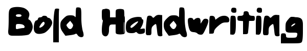 Bold Handwriting font
