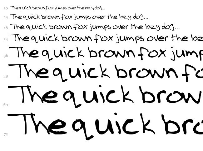 BoldLoud font waterfall