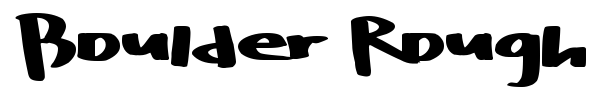 Boulder Rough font