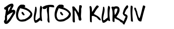 Bouton Kursiv font