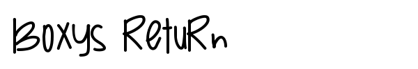 Boxys Return font