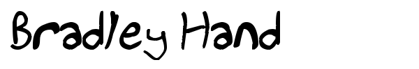 Bradley Hand font